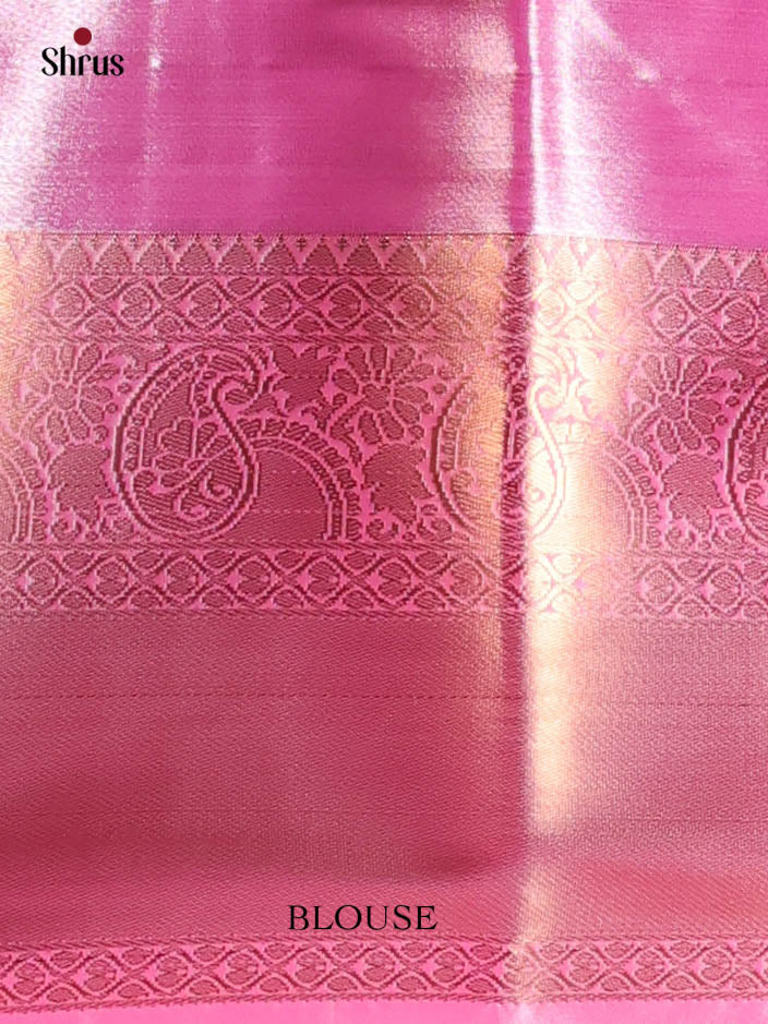 Pink- Kanchipuram-halfpure Saree - Shop on Shrus.com