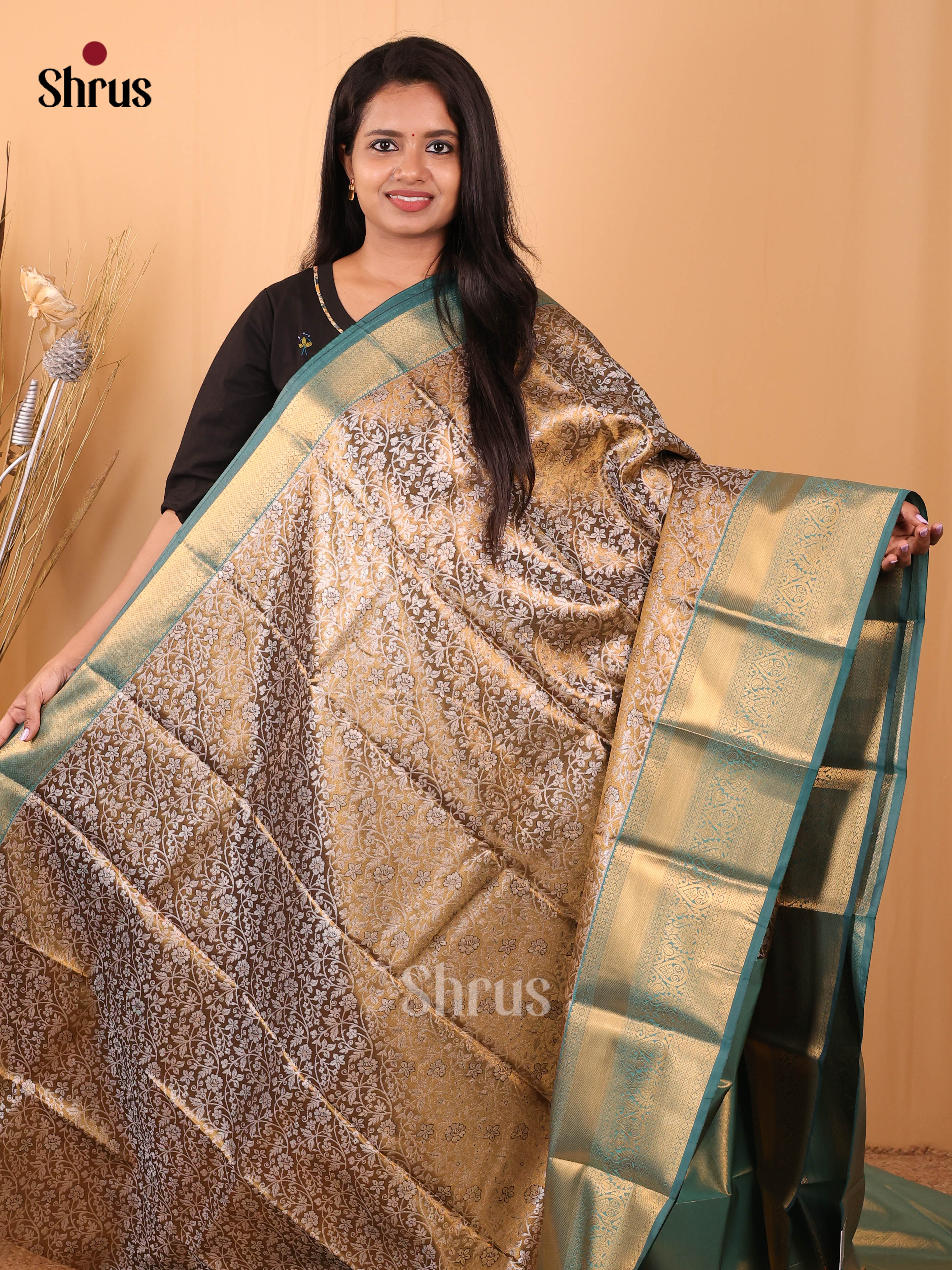 DBS04024 - Kanchipuram-halfpure Saree - Shop on Shrus.com
