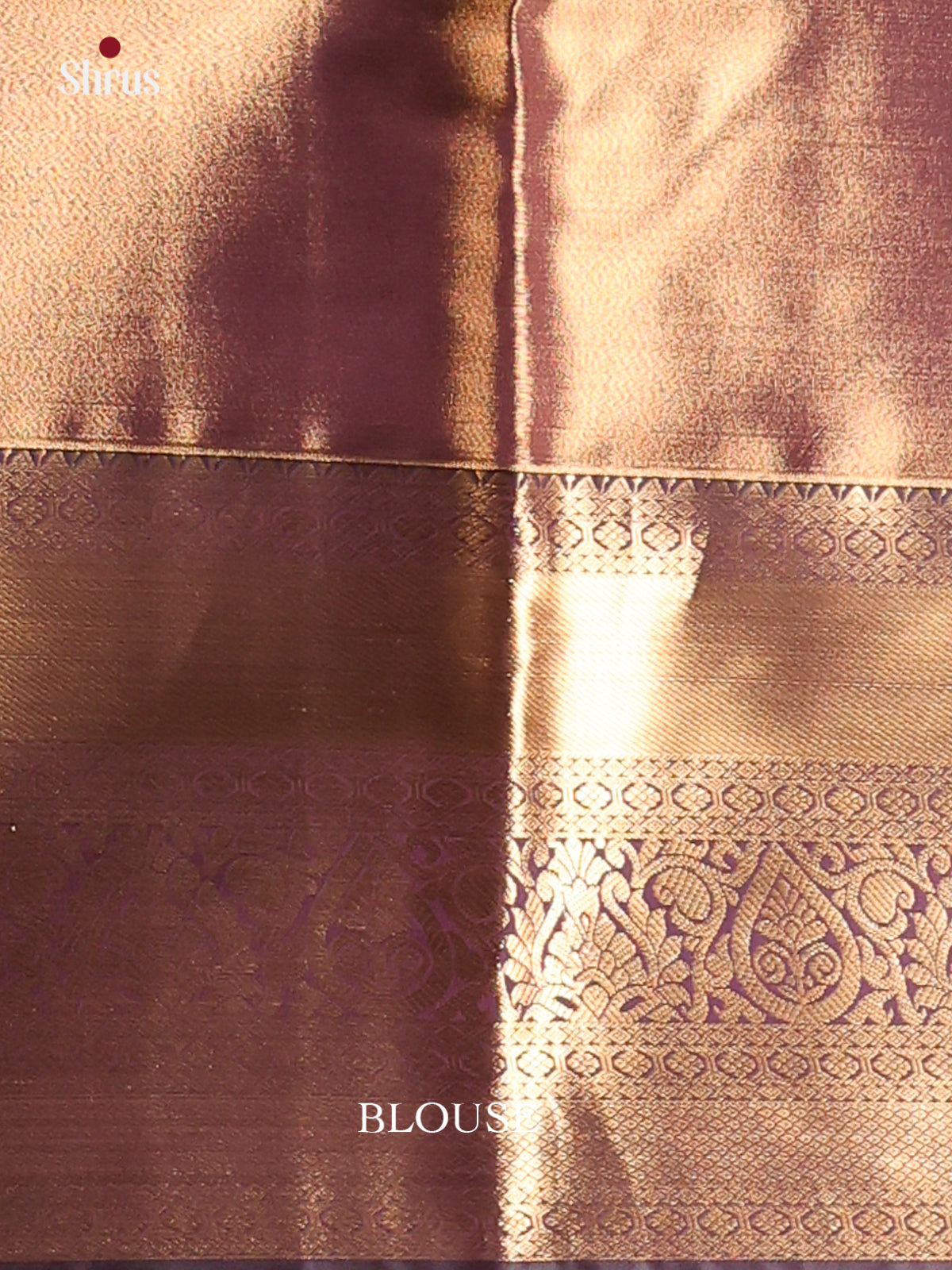 Peach & Brown - Kanchipuram-halfpure Saree - Shop on Shrus.com