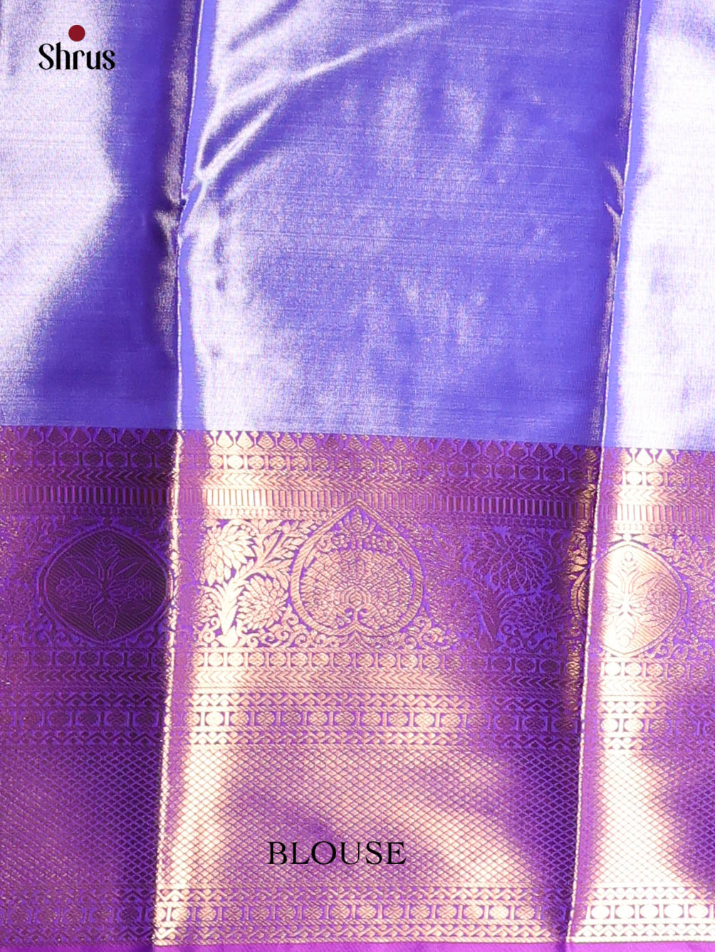 Cream & Violet - Kanchipuram-halfpure Saree - Shop on Shrus.com