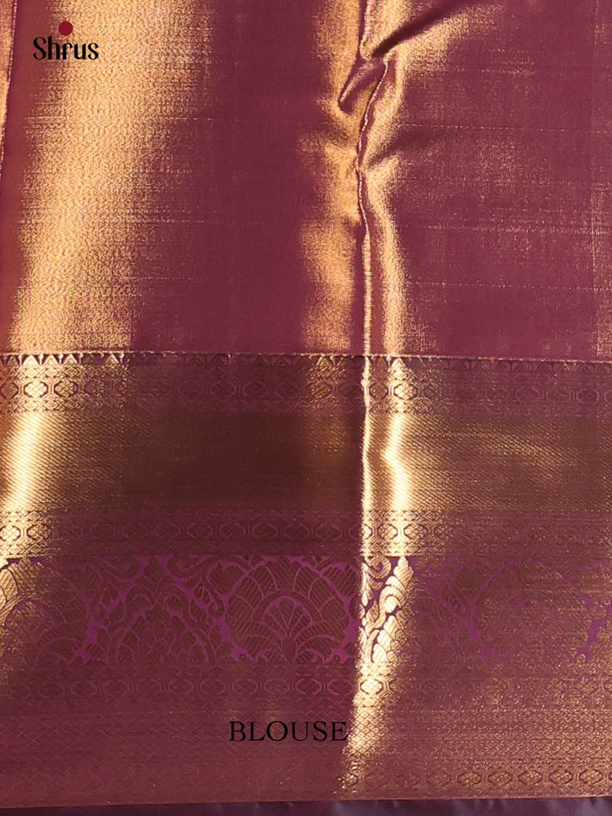 Blue & Brown - Kanchipuram-halfpure Saree - Shop on Shrus.com