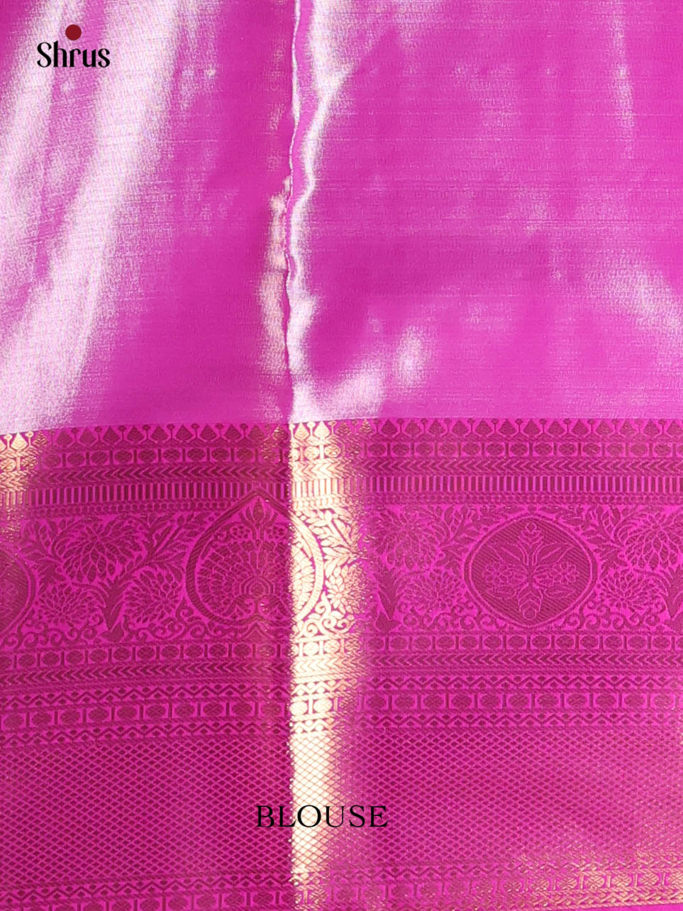 Blue & Majenta- Kanchipuram-halfpure Saree - Shop on Shrus.com