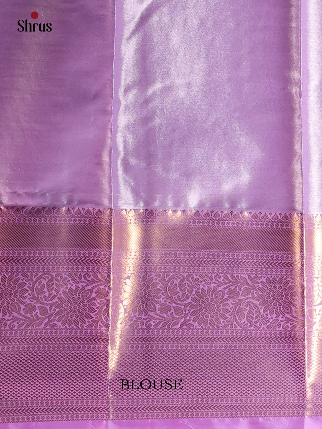 Cream & Purple - Kanchipuram-halfpure Saree - Shop on Shrus.com
