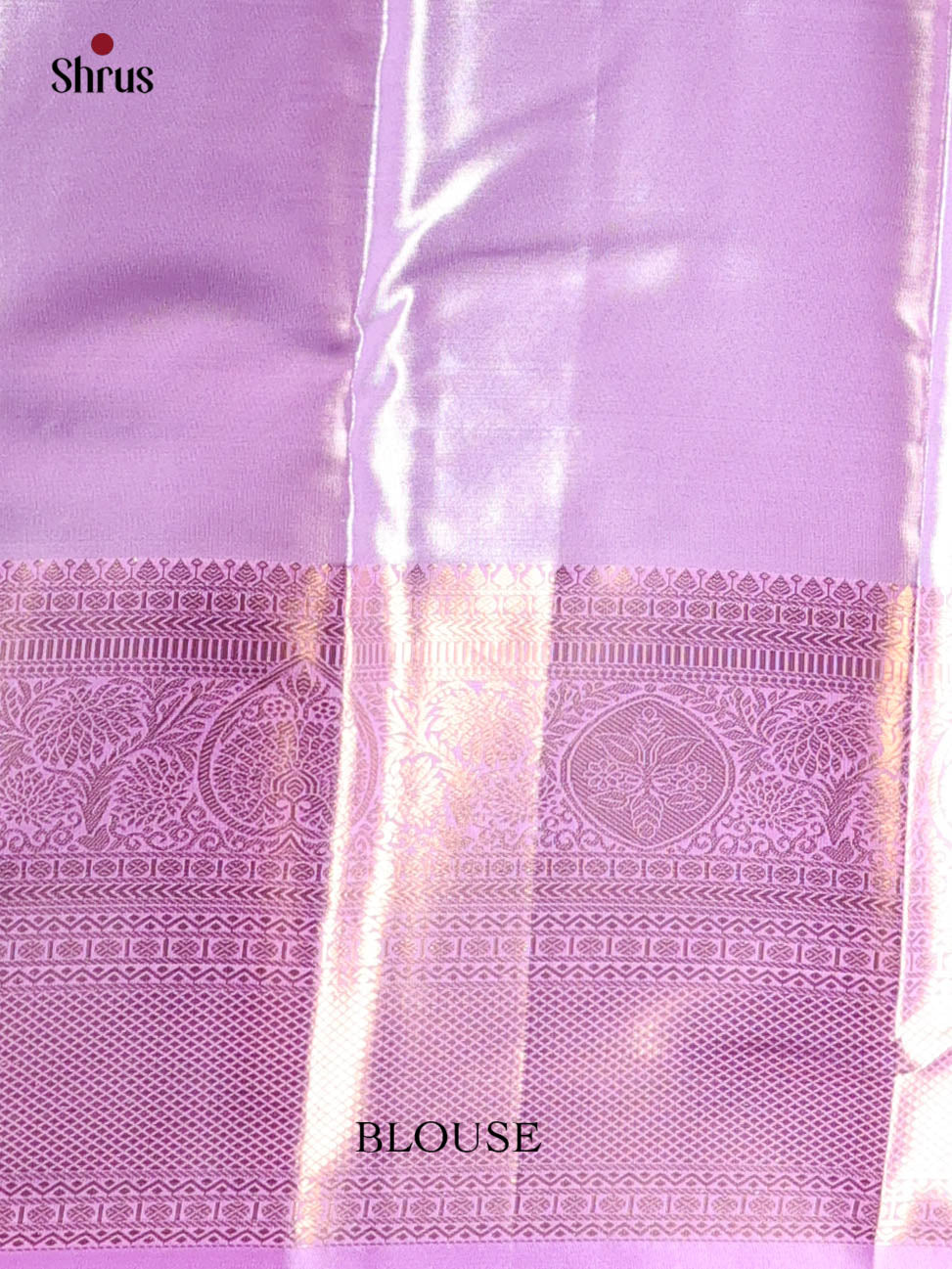 Blue & Lavender - Kanchipuram-halfpure Saree - Shop on Shrus.com