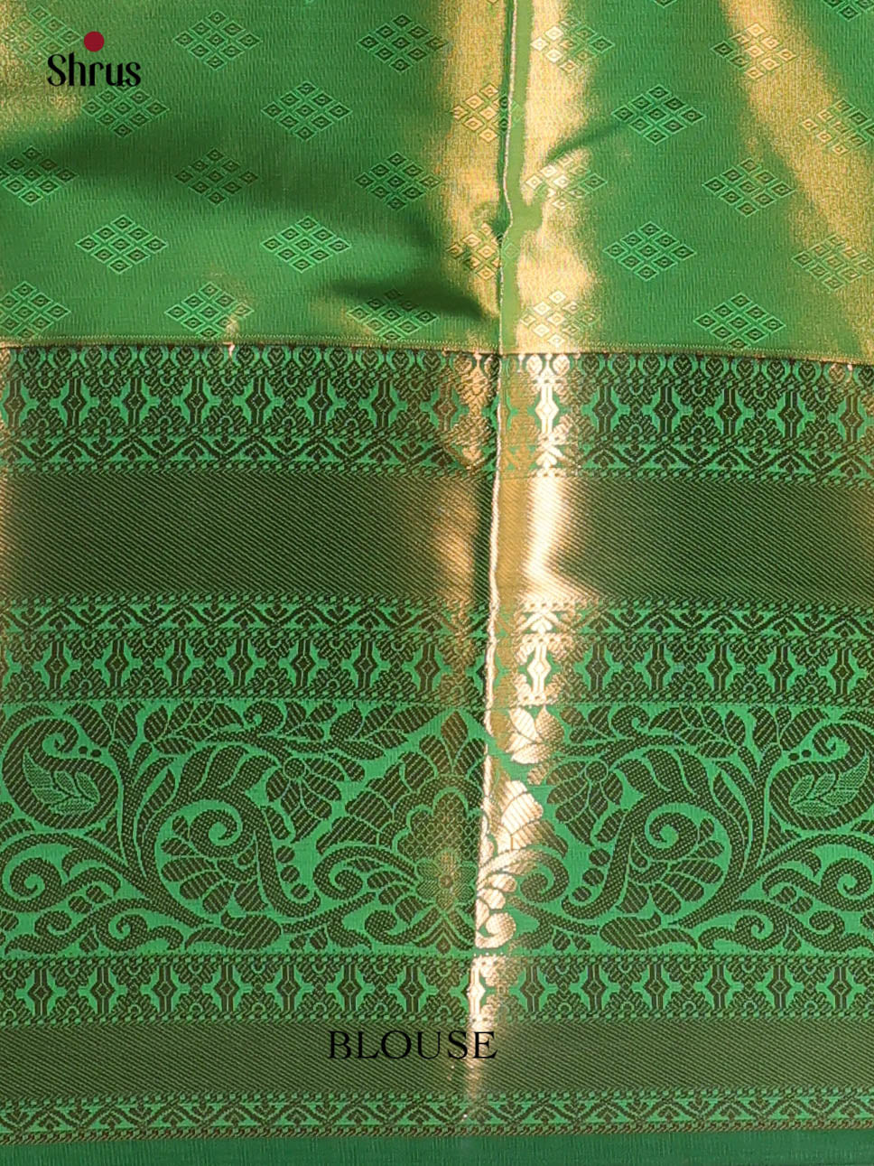 Pink & Green - Kanchipuram-halfpure Saree - Shop on Shrus.com