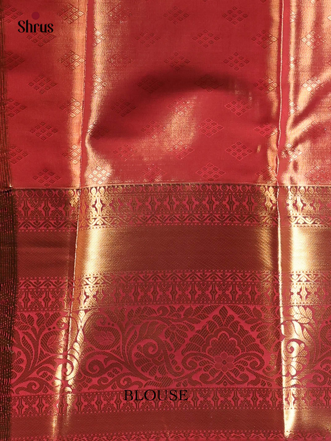 Cream & Maroon - Kanchipuram-halfpure Saree - Shop on Shrus.com