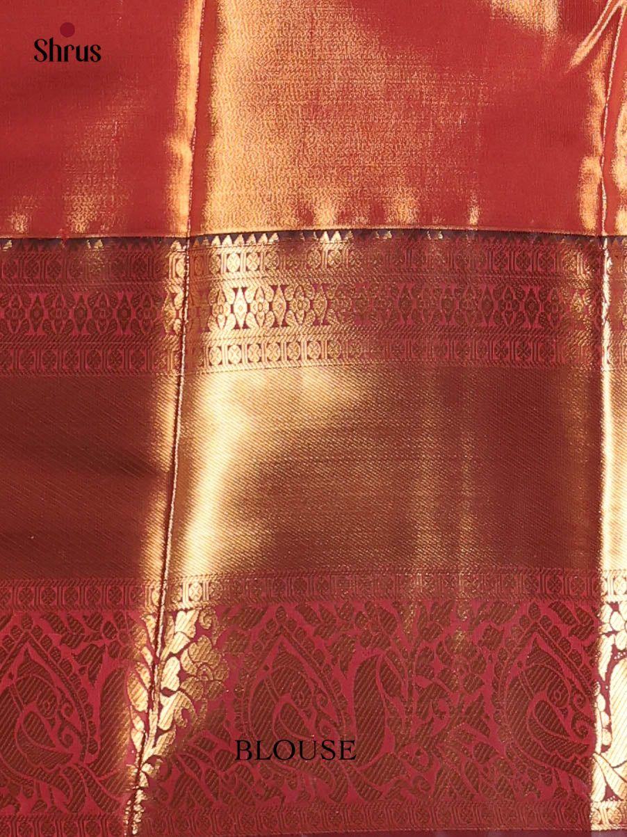 Blue & Brown - Kanchipuram-halfpure Saree - Shop on Shrus.com