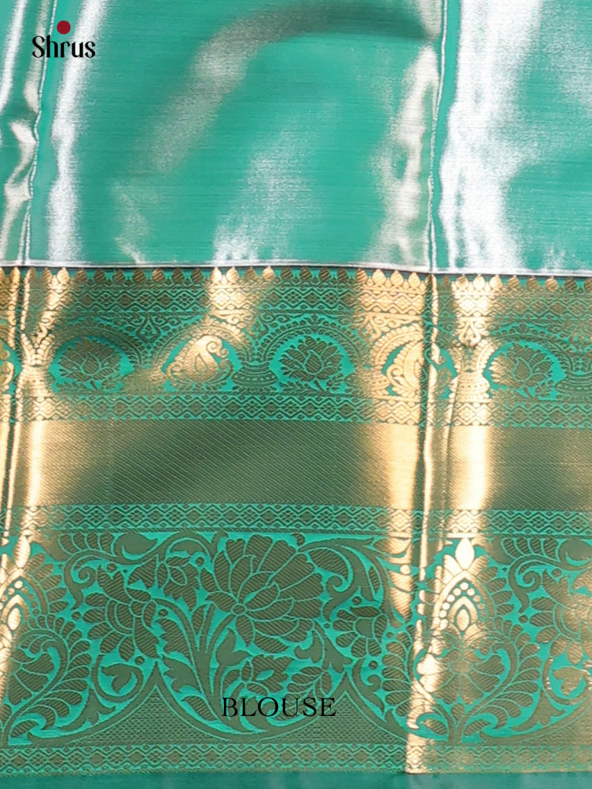 Pink & Green - Kanchipuram-halfpure Saree - Shop on Shrus.com