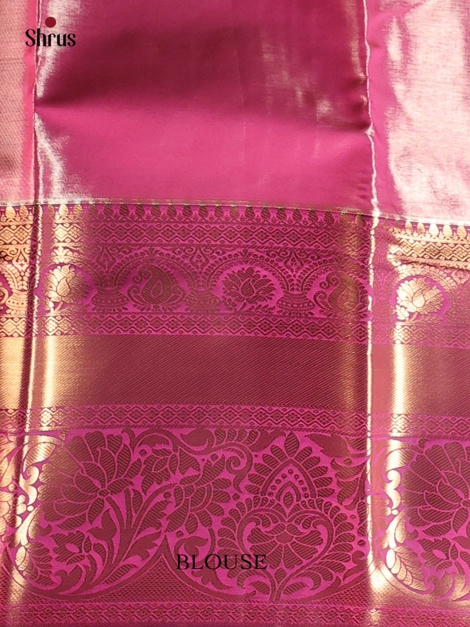 Blue & Maroon - Kanchipuram-halfpure Saree - Shop on Shrus.com