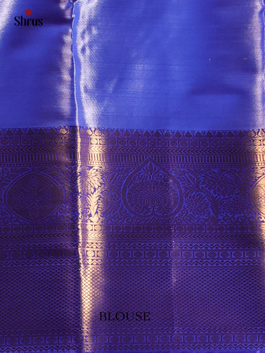 Lavender & Violet - Kanchipuram-halfpure Saree - Shop on Shrus.com