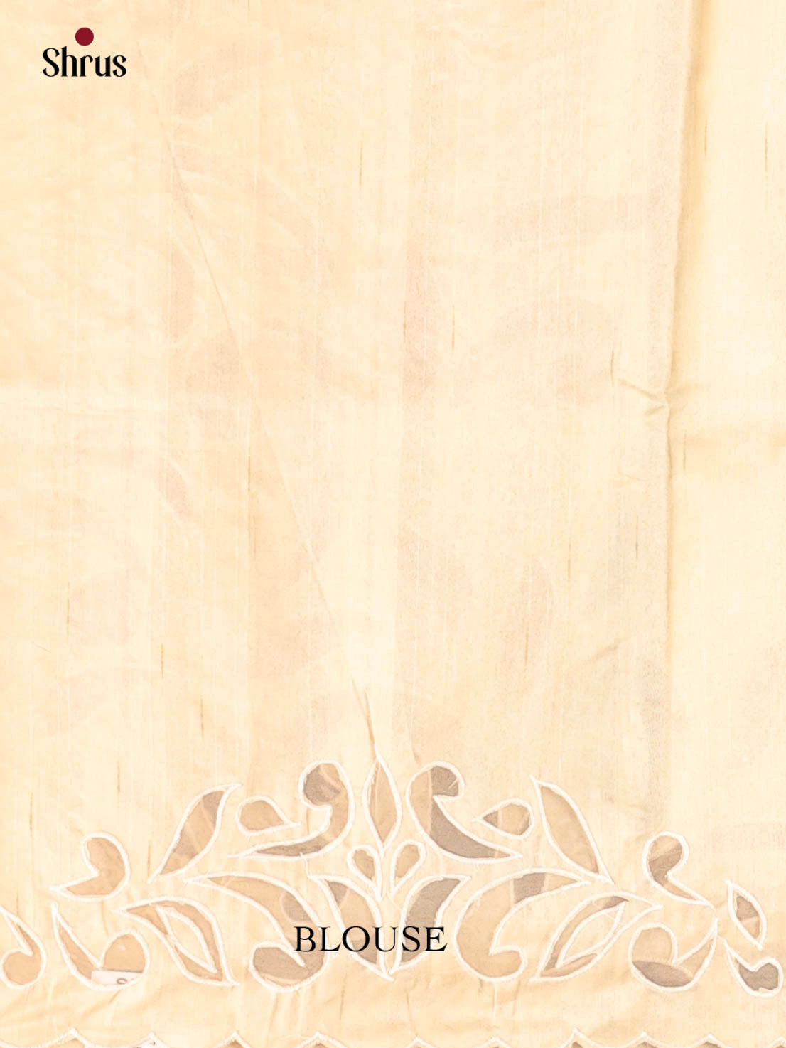 Cream- Semi Kantha Saree - Shop on Shrus.com
