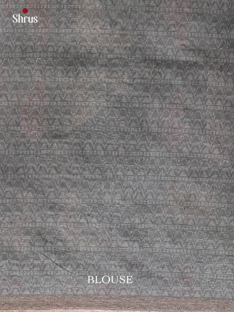 Grey- Semi Kantha Saree - Shop on Shrus.com