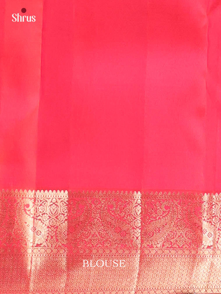 Red(Single tone)- Kanchipuram silk Saree - Shop on Shrus.com