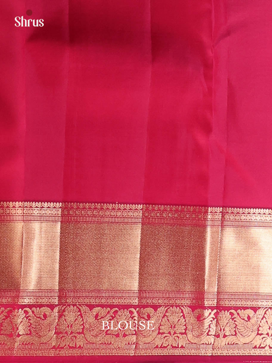 Maroon Pink - Kanchipuram silk Saree - Shop on Shrus.com