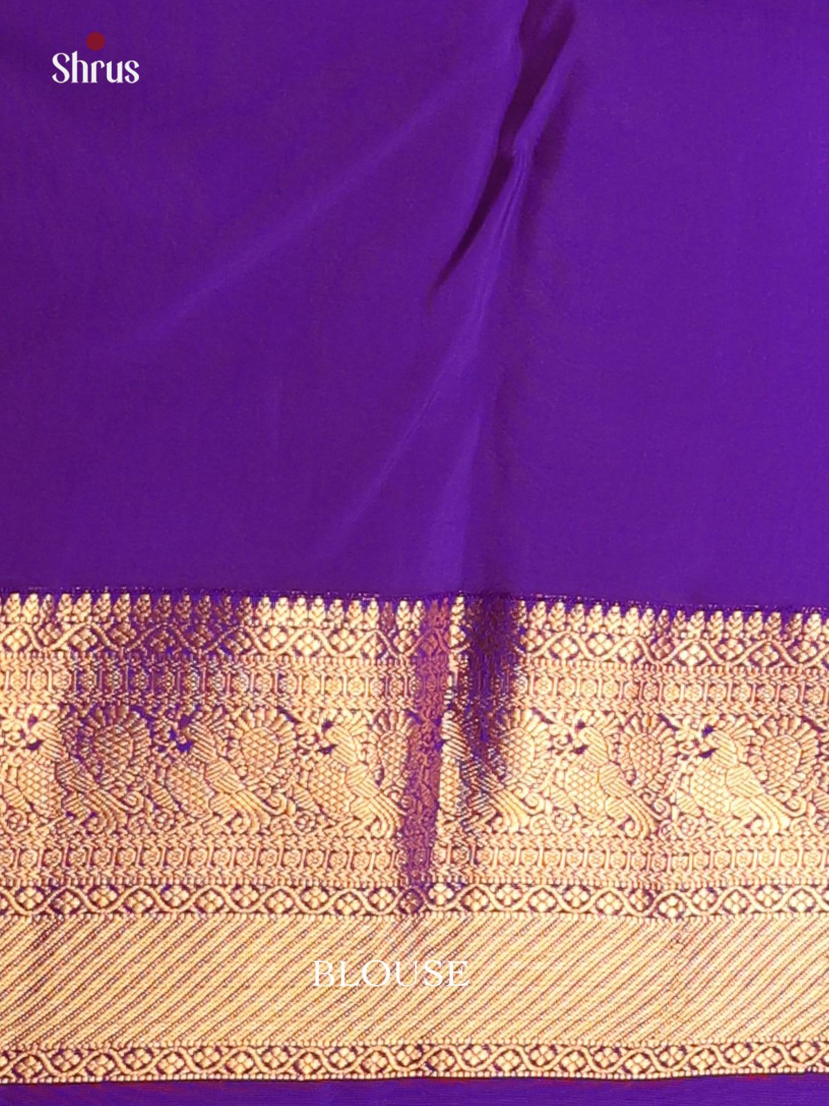 Green and Violet Kanchipuram silk Saree With Zari Woven Floral Buttas-2