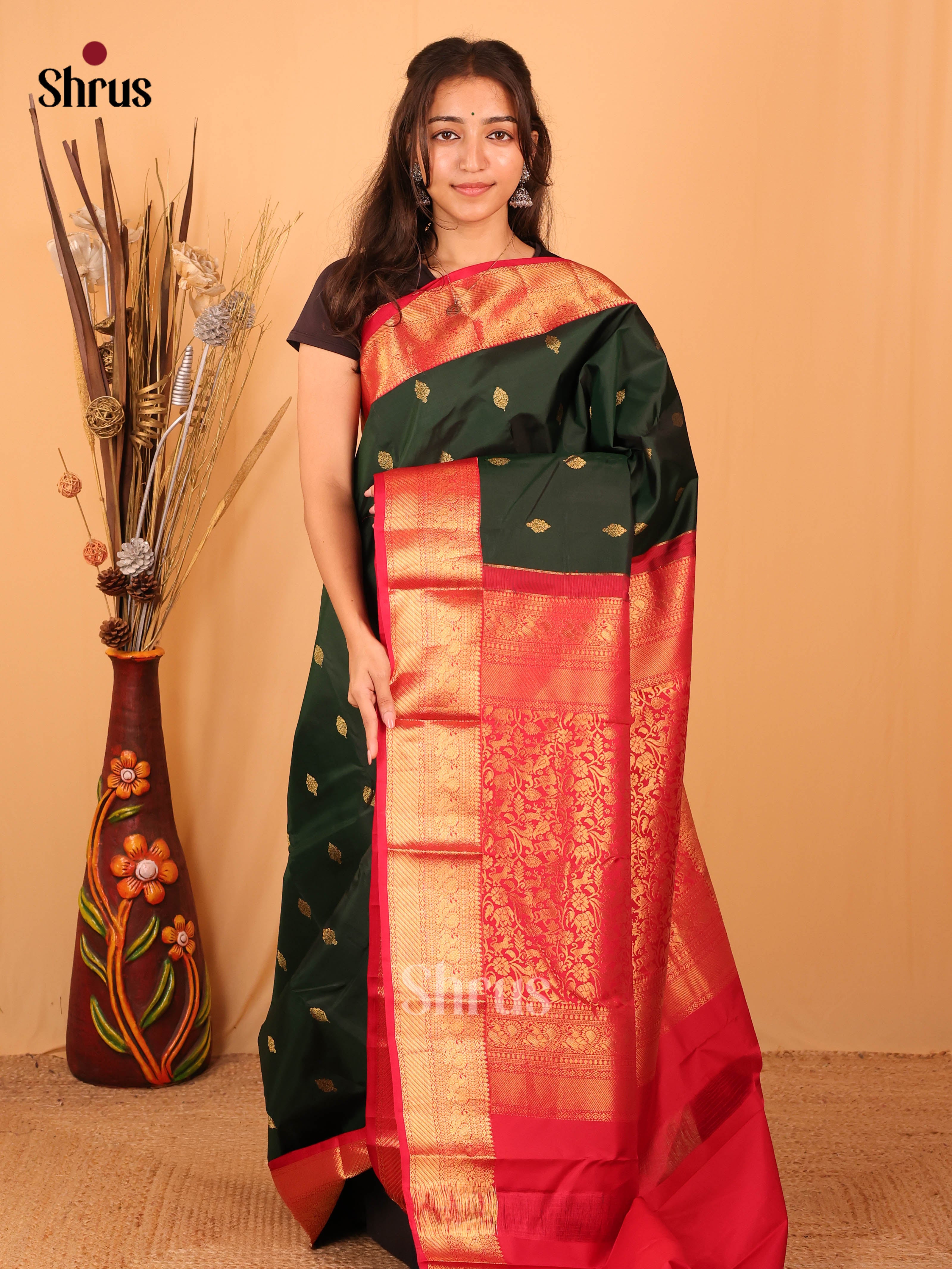DBS06033 - Kanchipuram silk Saree - Shop on Shrus.com