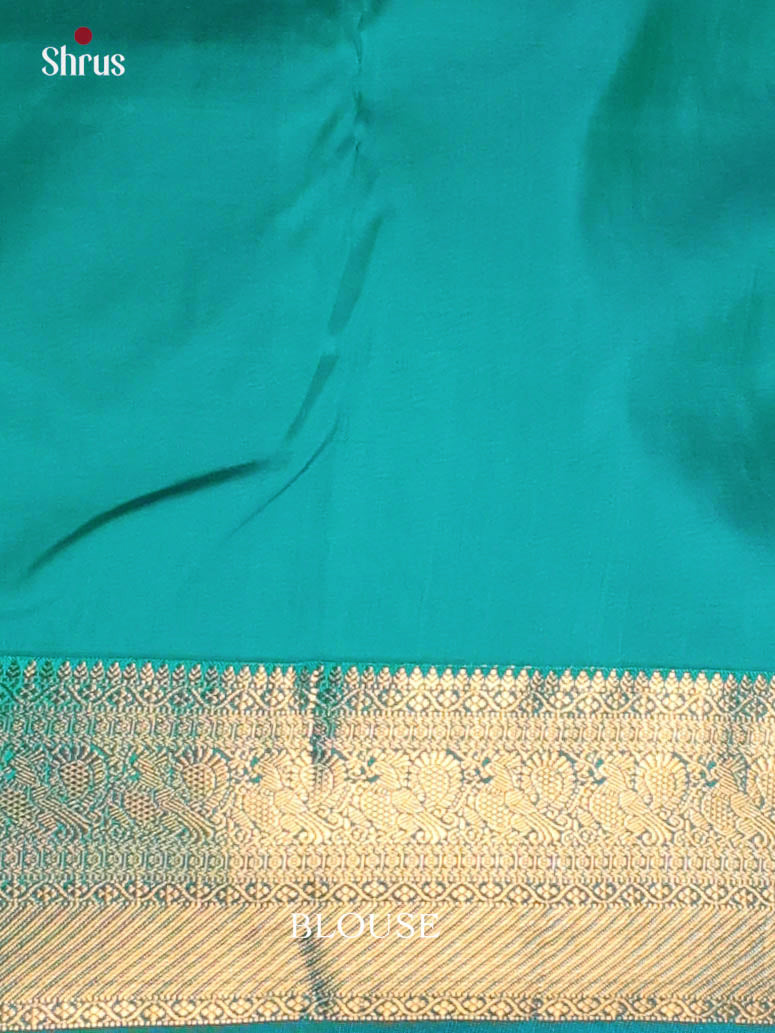 Purple & Green - Kanchipuram silk Saree - Shop on Shrus.com