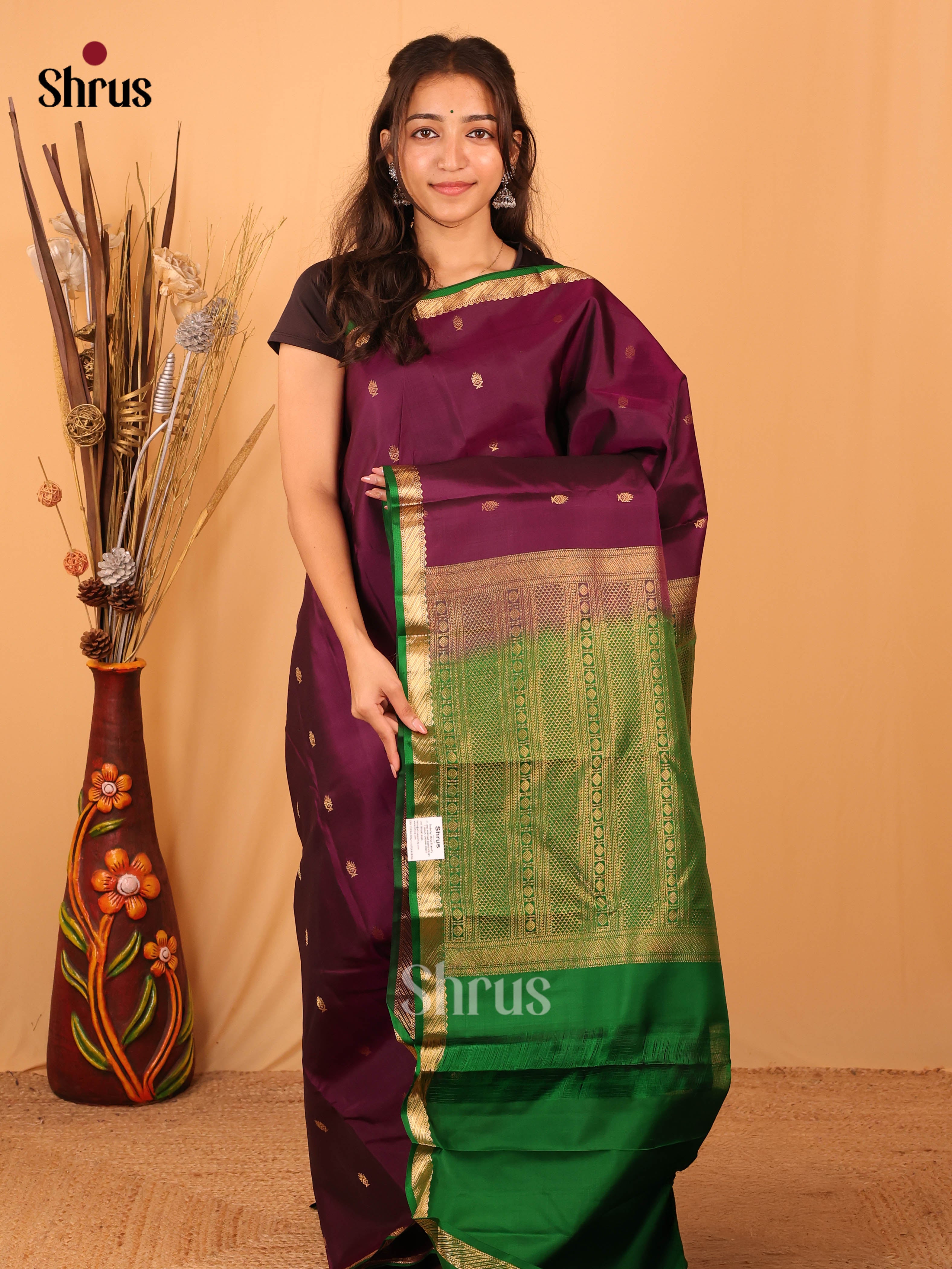 DBS06058 - Kanchipuram silk Saree - Shop on Shrus.com