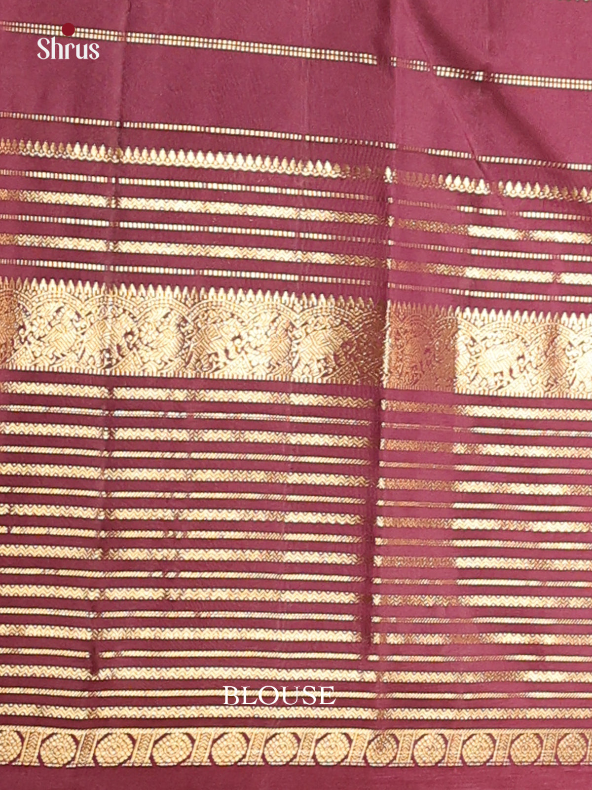Double Shaded Green & Brown - Kanchipuram silk Saree - Shop on Shrus.com