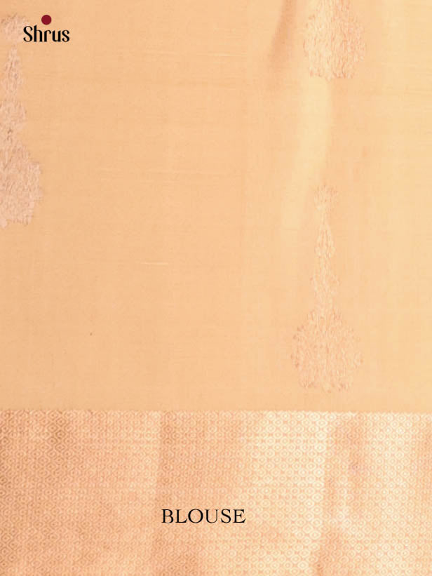 Pristine Cream Soft Silk Saree With Floral Zari Motifs, Self Zari Border & Brocade Pallu-2