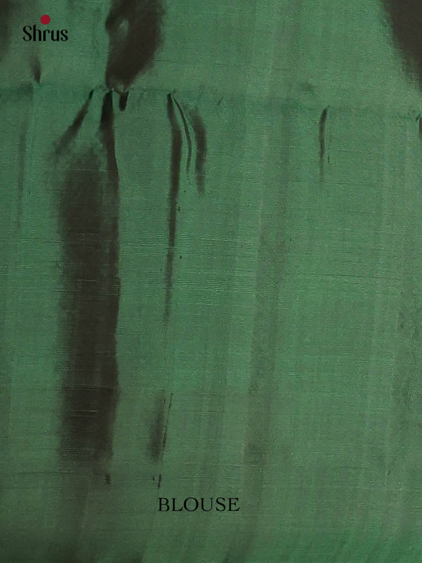 Mehandi & Green - Soft Silk Saree - Shop on Shrus.com