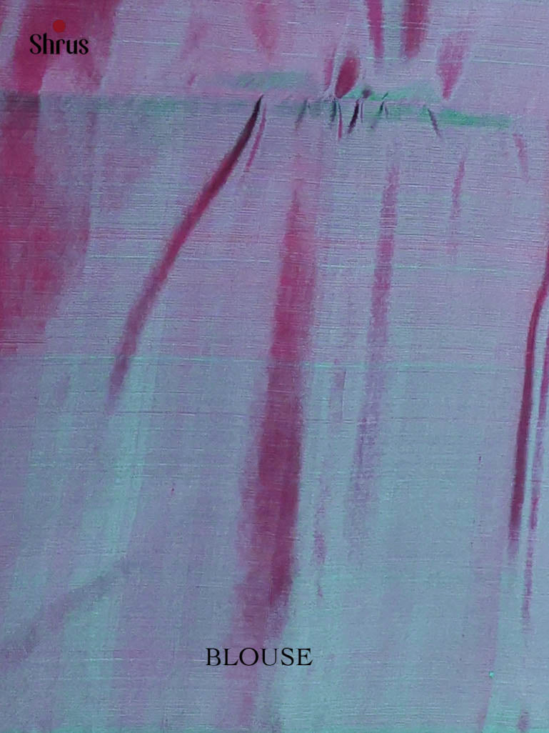 Vibrant Red Soft Silk Saree With Floral Nest Zari, Bluish Green Border & Pallu-2