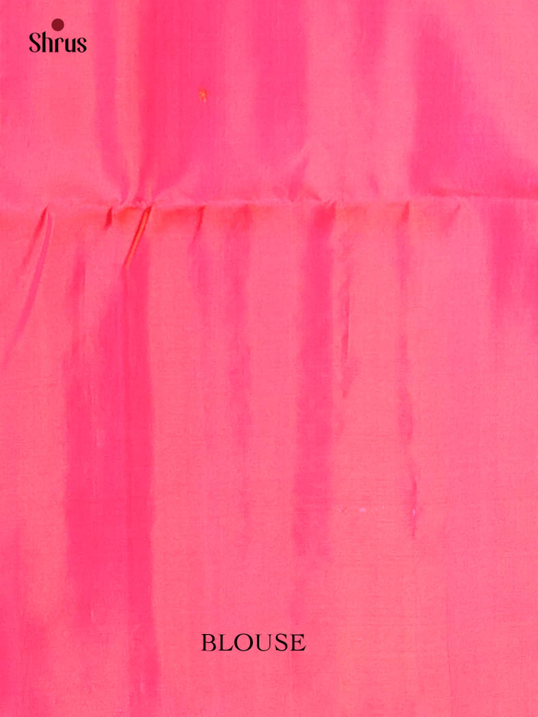 Orangish Pink(Single Tone)- Soft Silk Saree - Shop on Shrus.com