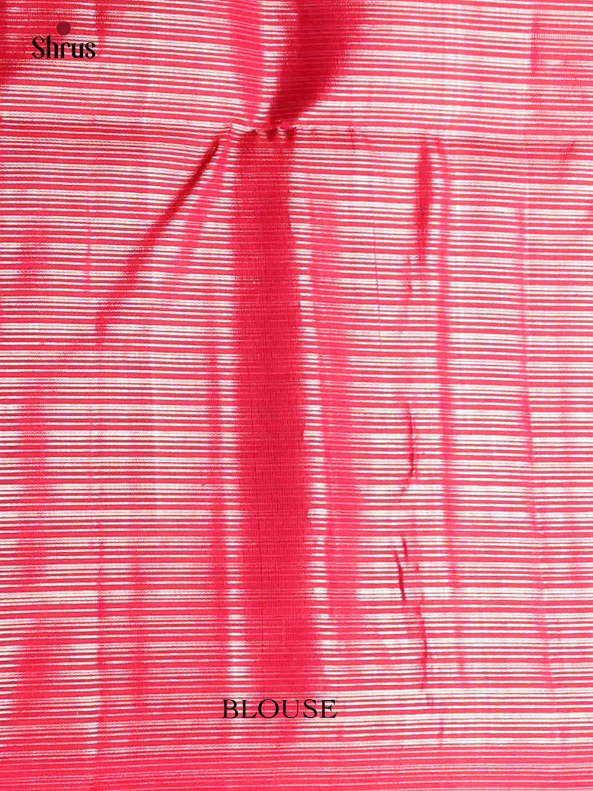 Dazzling Black Soft Silk Saree With Silver Stripes, Motifs & Radiant Scarlet Red Zari Pallu-2