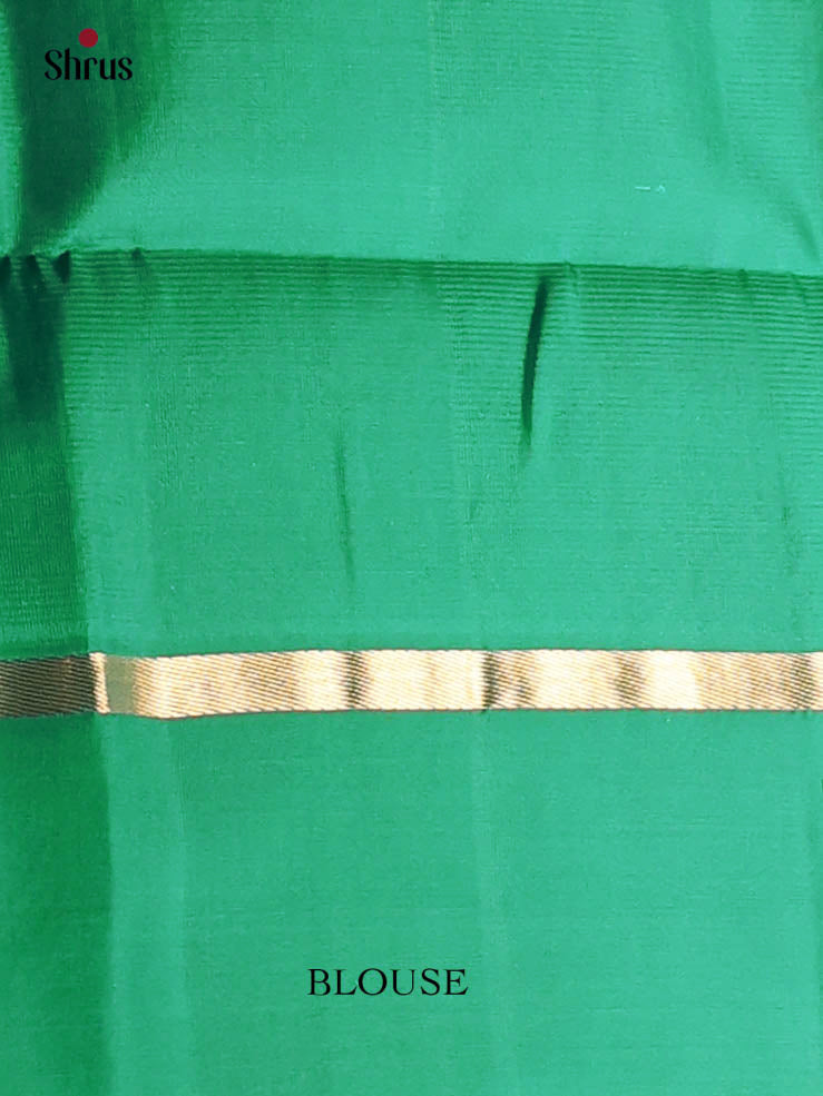 Mustardy Green & Green- Soft Silk Saree - Shop on Shrus.com