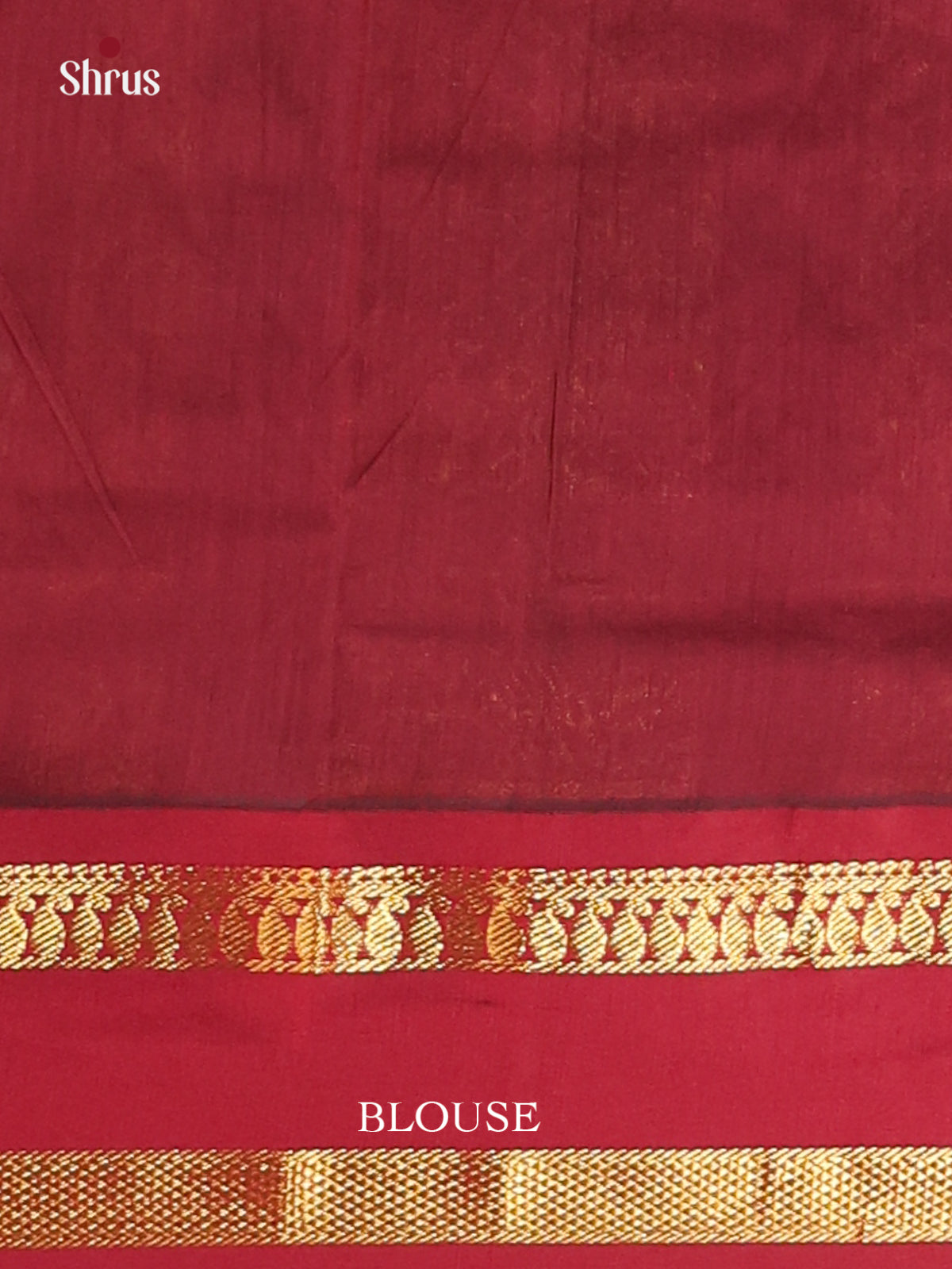 Blue & Maroon - Kalyani Cotton Saree - Shop on Shrus.com