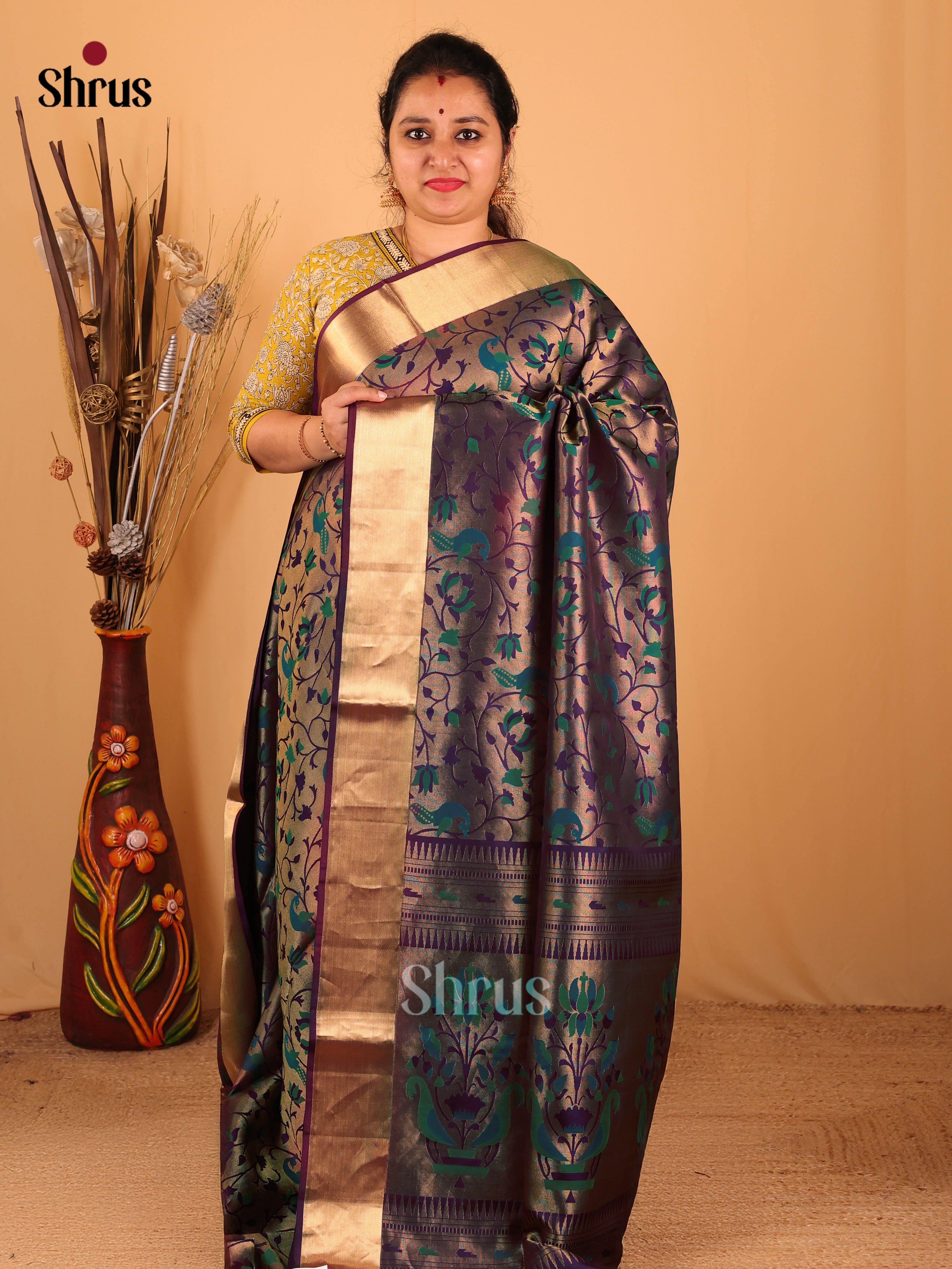 Jamun(Single Tone) - Soft Silk Saree - Shop on Shrus.com