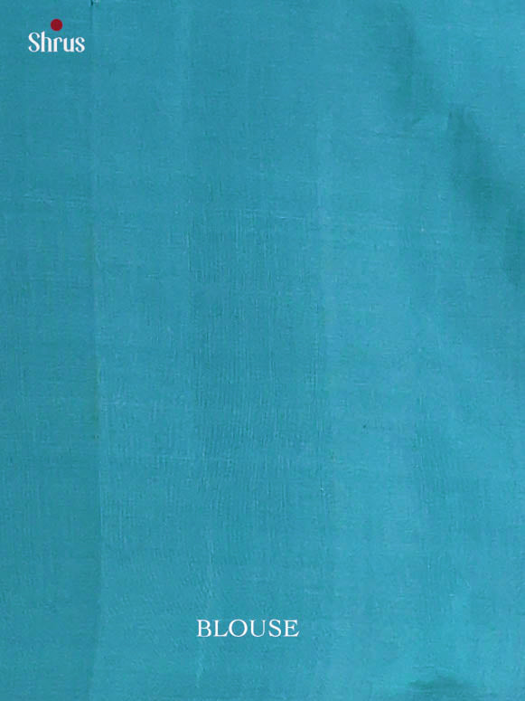 Exquisite Blue Soft Silk Saree with Golden Mandala Block Motifs & Zari Brocade Pallu-2