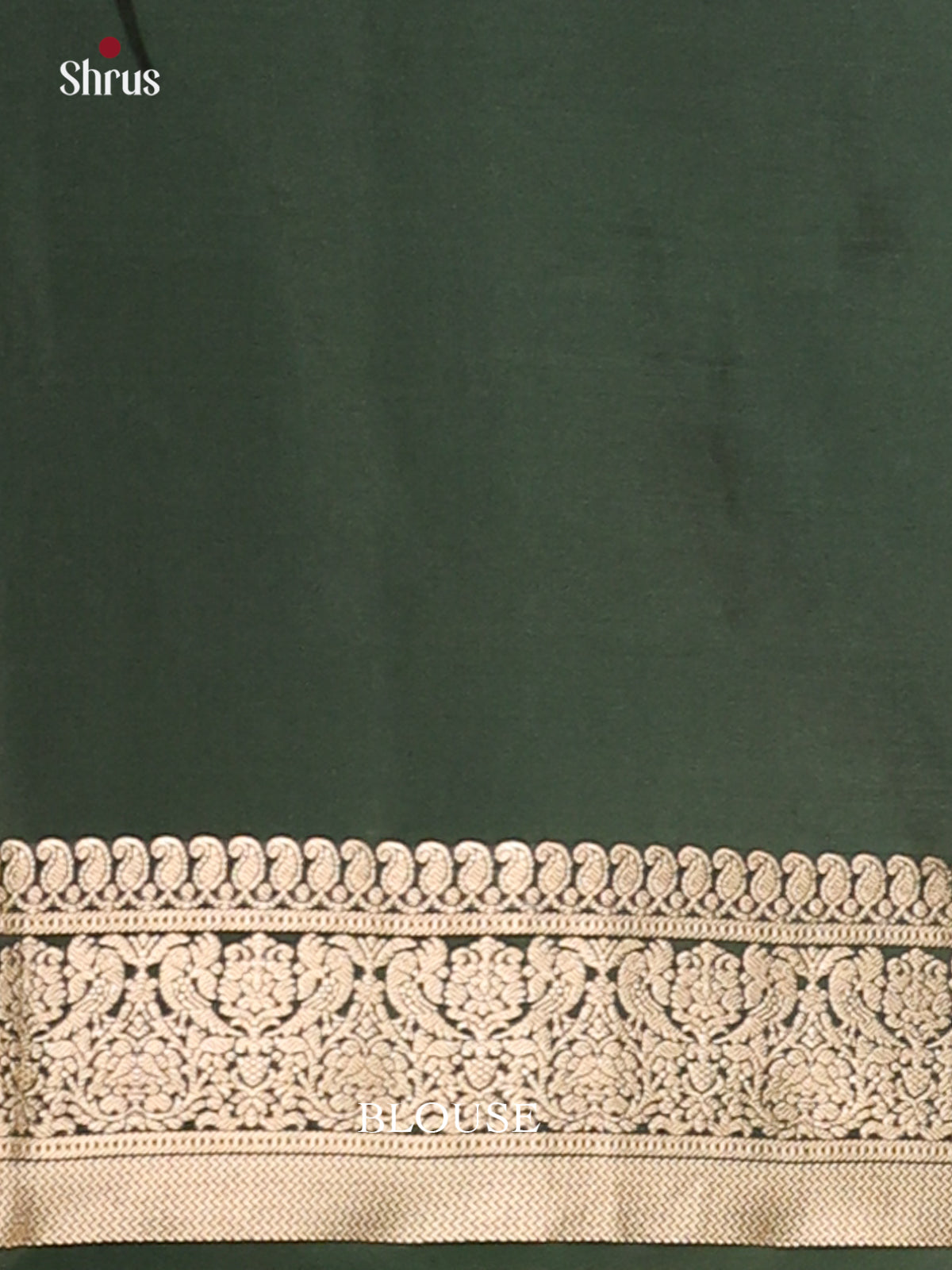 Elegant Green Soft Silk Saree With Zari Floral Nestling Brocade & Meenakari Pattern - Shop on Shrus.com