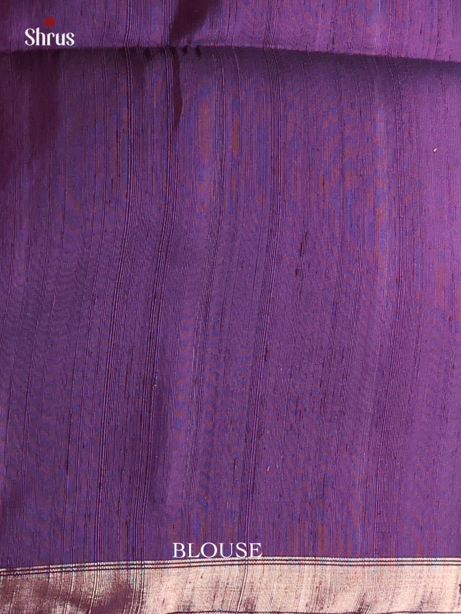 Dazzling Violet Soft Silk Saree with Floral Zari Buttas & Brocade Pallu - Shop on Shrus.com