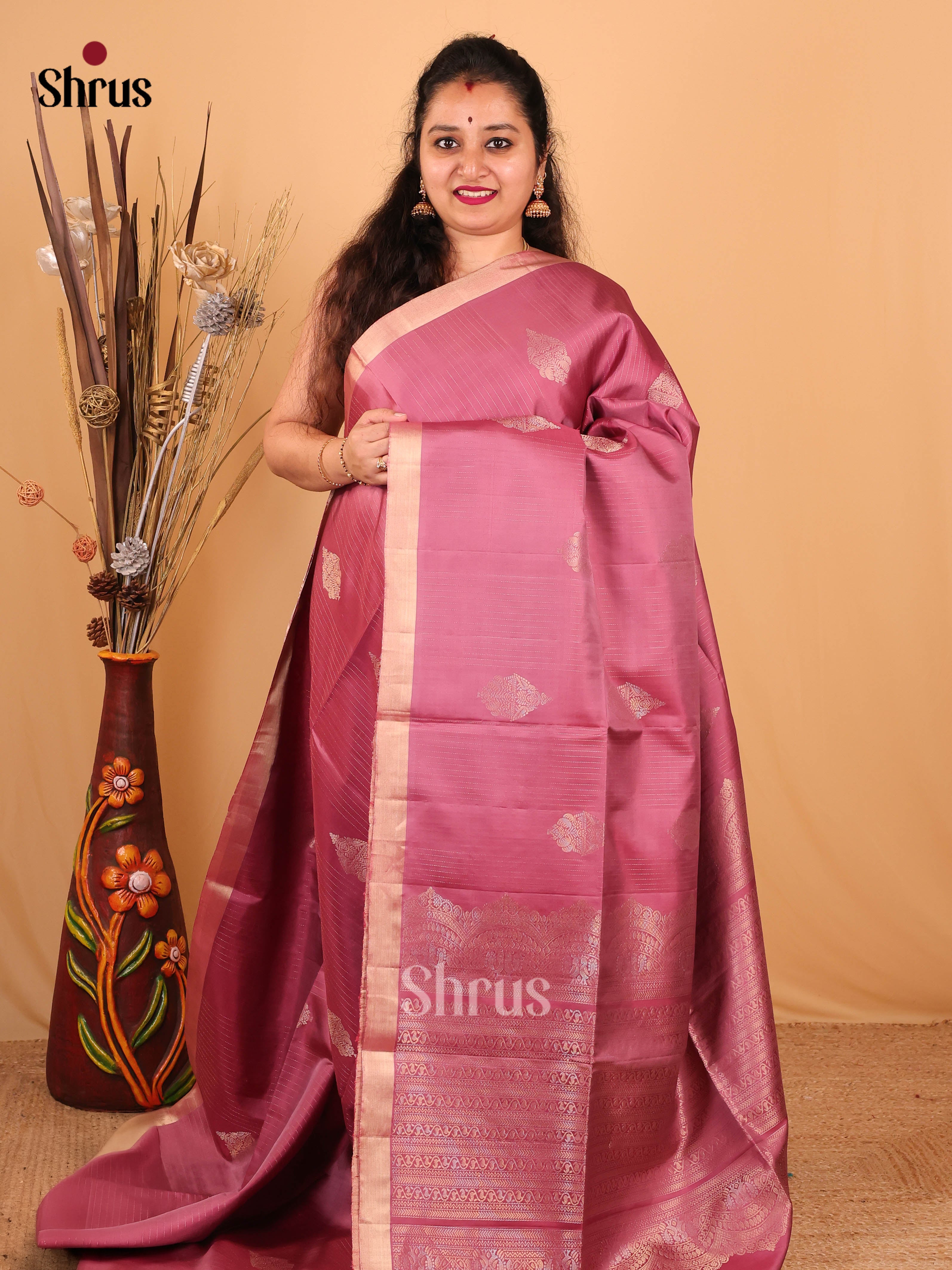 Maroon(Single Tone) - Soft Silk Saree - Shop on Shrus.com