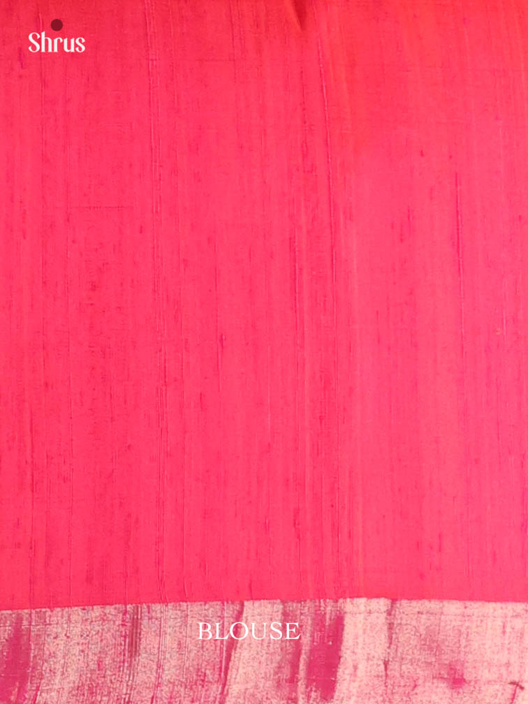 Exquisite Orangish Pink Soft Silk Saree with Zari Woven Floral Buttas & Brocade Pallu - Shop on Shrus.com