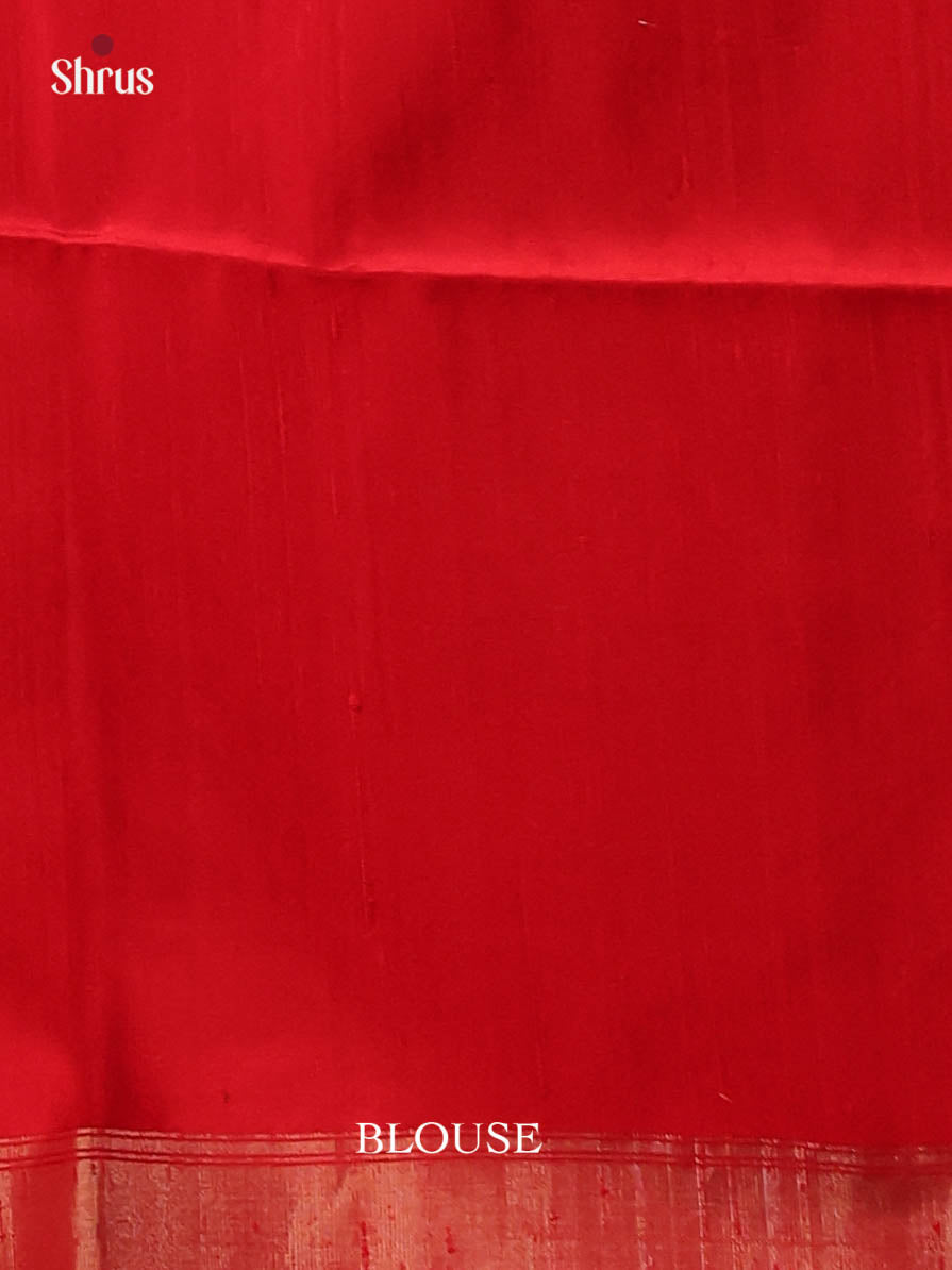 Alluring Crimson Red Soft Silk Saree with Self Zari Floral Buttas & Brocade Pallu - Shop on Shrus.com