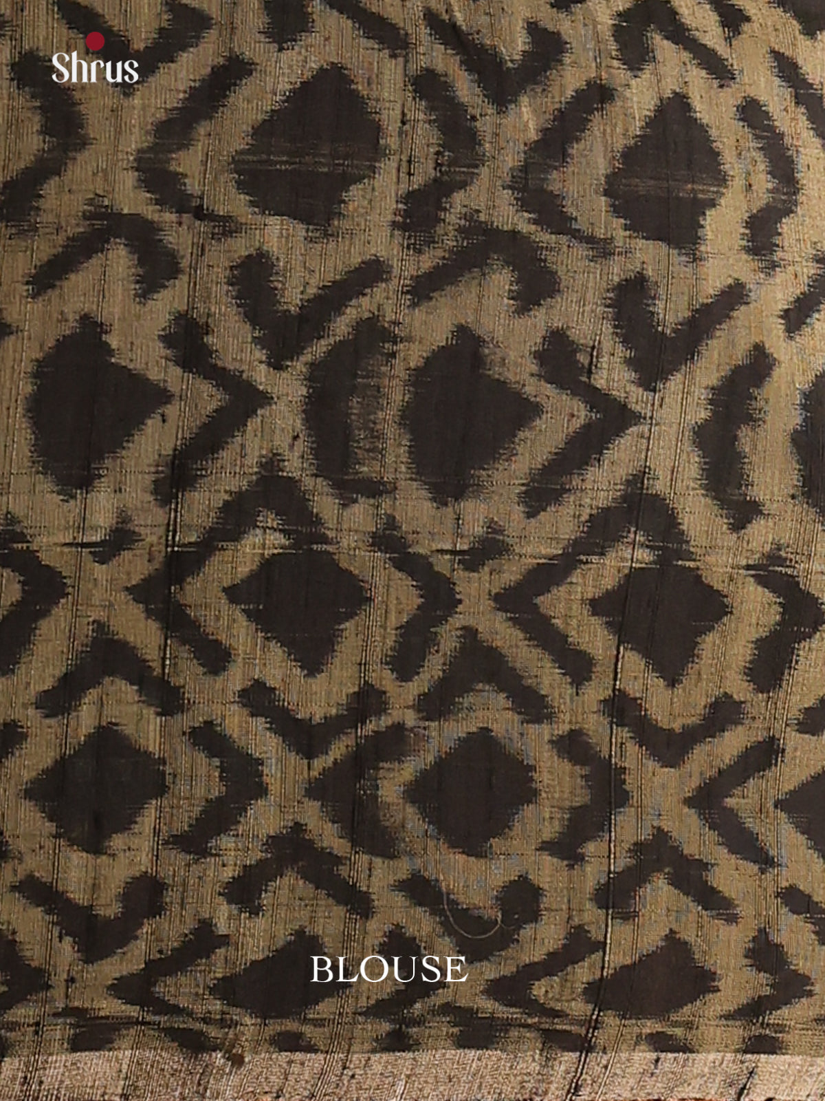 Serene Green Soft Silk Saree With Beige Ikkat Border, Zari Buttas & Stripes - Shop on Shrus.com