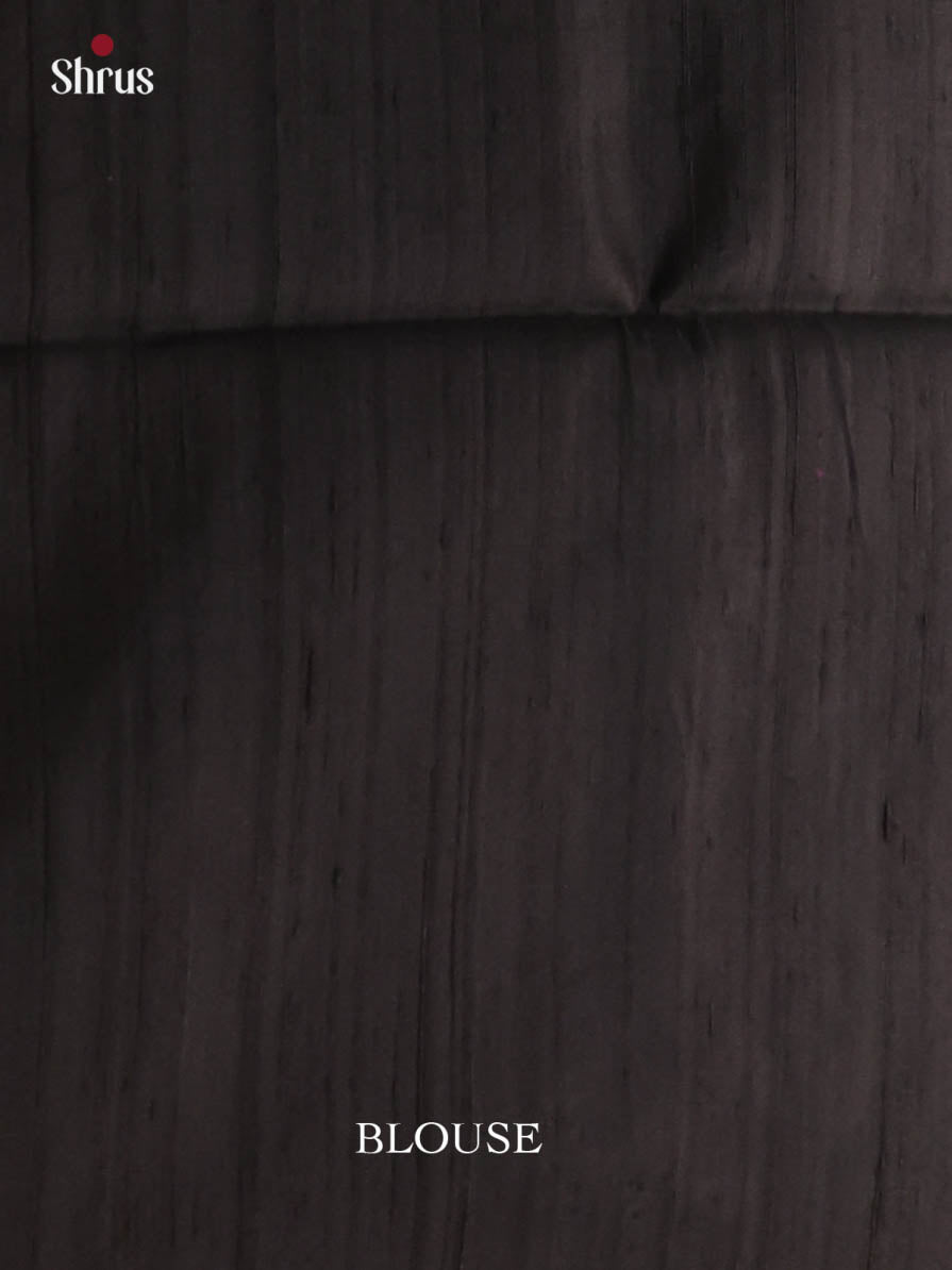 Dazzling Black Borderless Silk Saree with Gold & Silver Zari Woven Cow Motifs-2