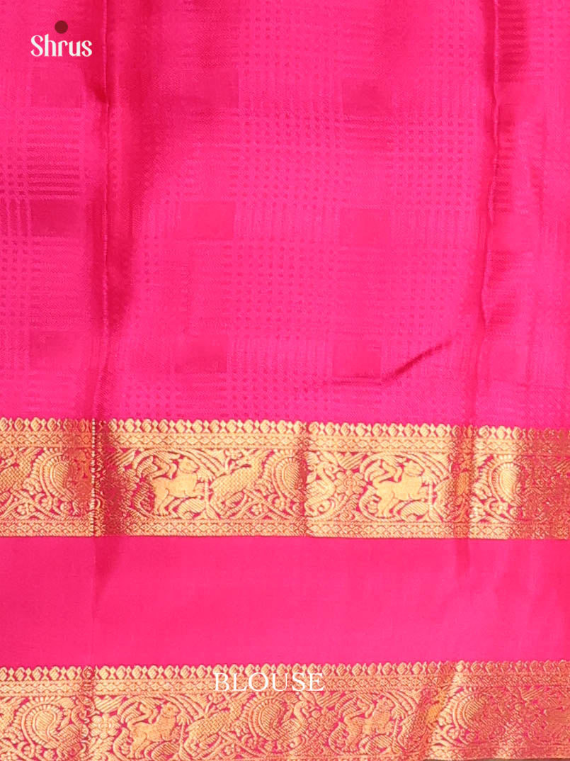 Violet & Pink- Kanchipuram silk Saree - Shop on Shrus.com