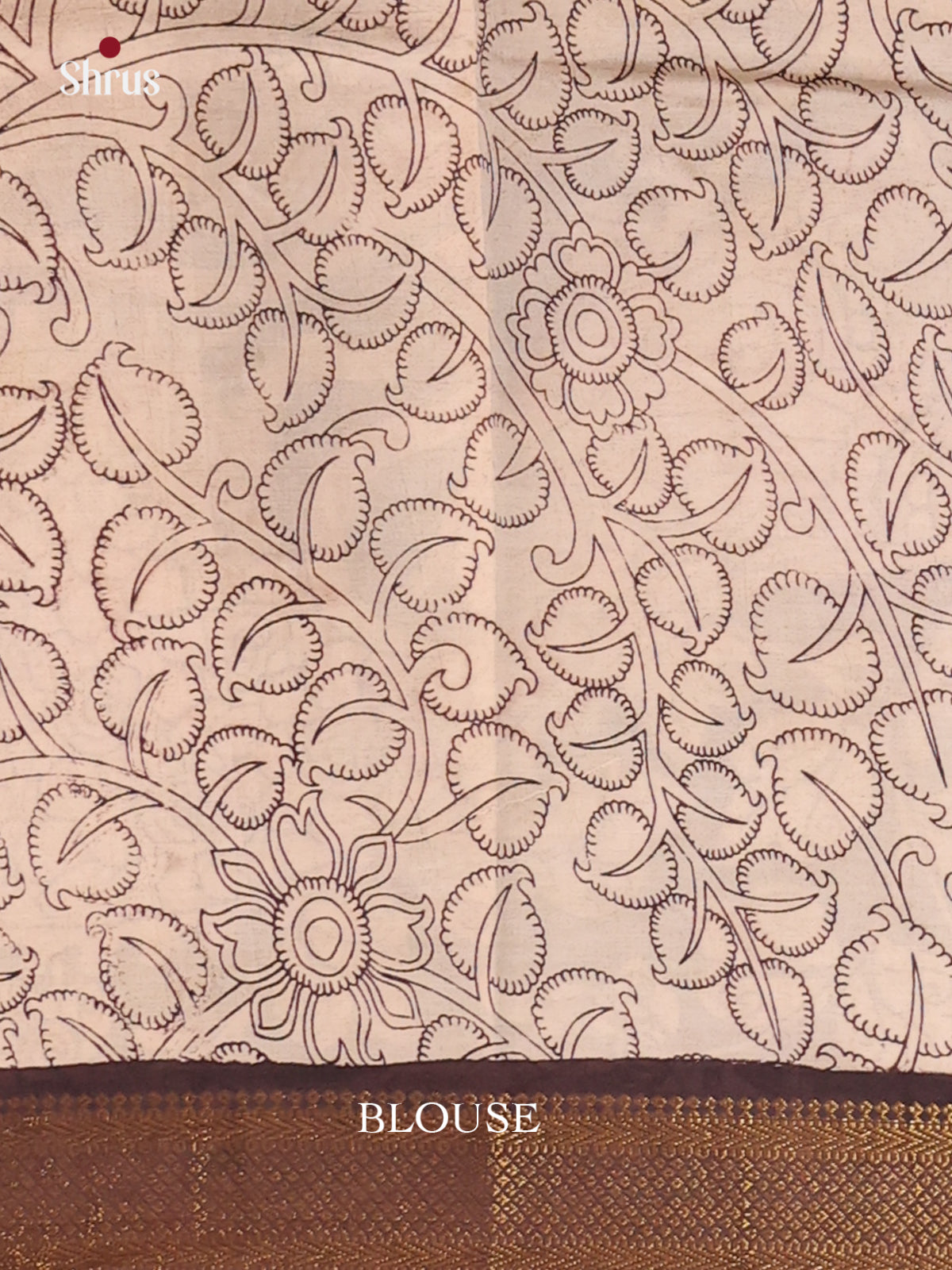 Black & White - chennur-kalamkari Saree - Shop on Shrus.com