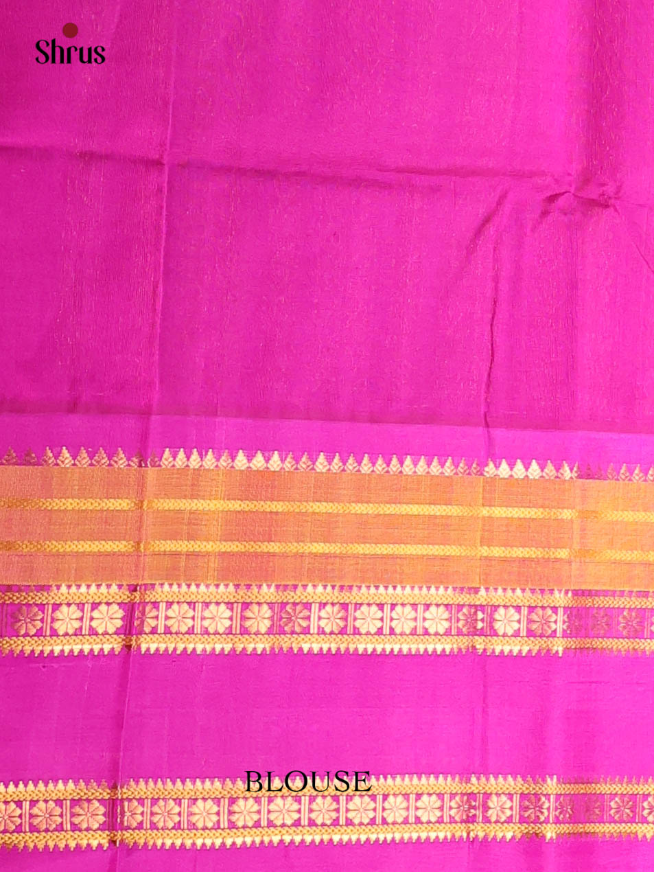 Green & Pink - Silk Cotton Saree - Shop on Shrus.com