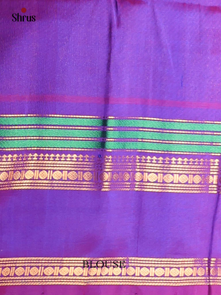 Violet(single Tone)- Silk Cotton Saree - Shop on Shrus.com
