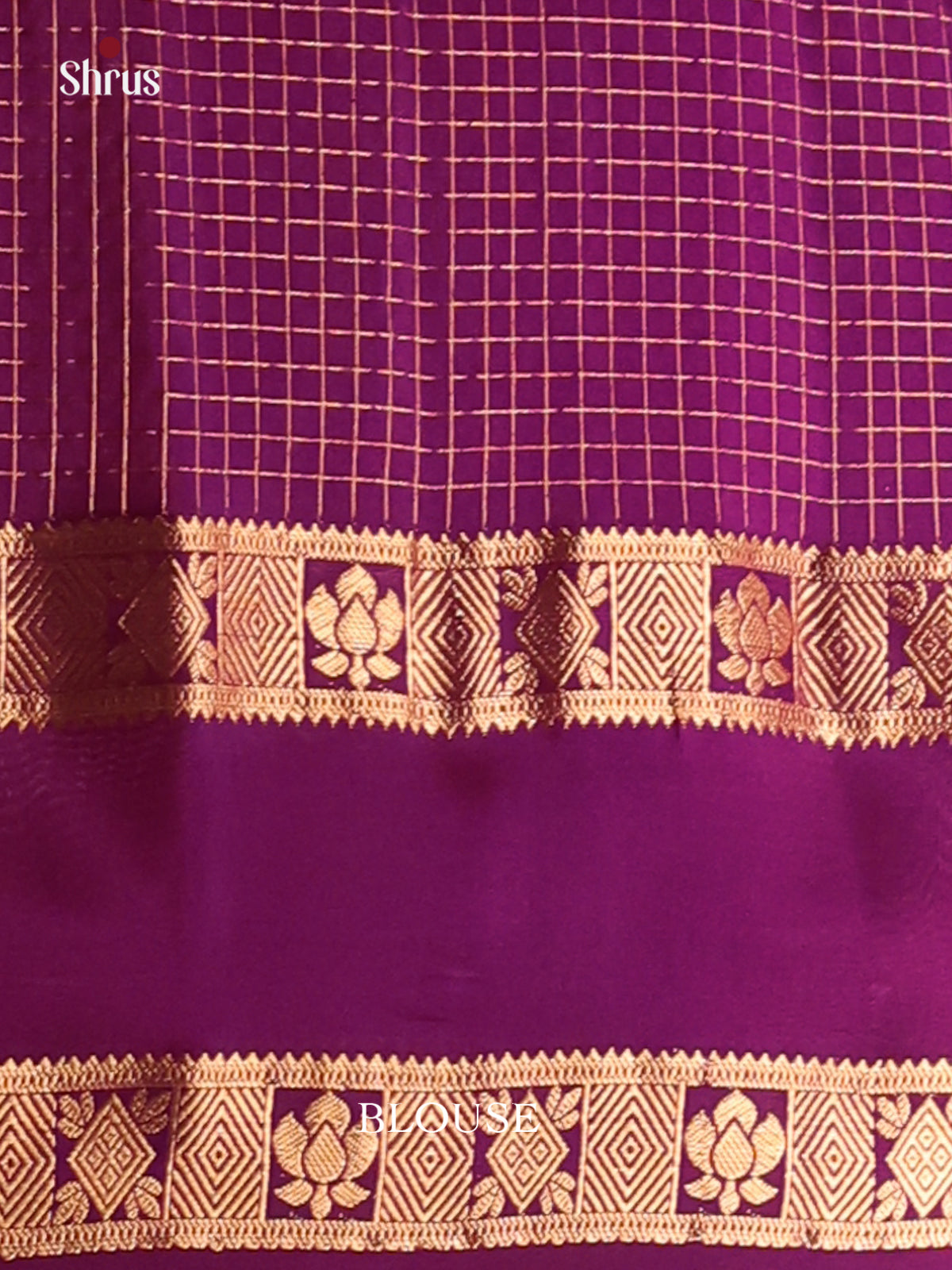 Green & Violet - Soft Silk Saree - Shop on Shrus.com