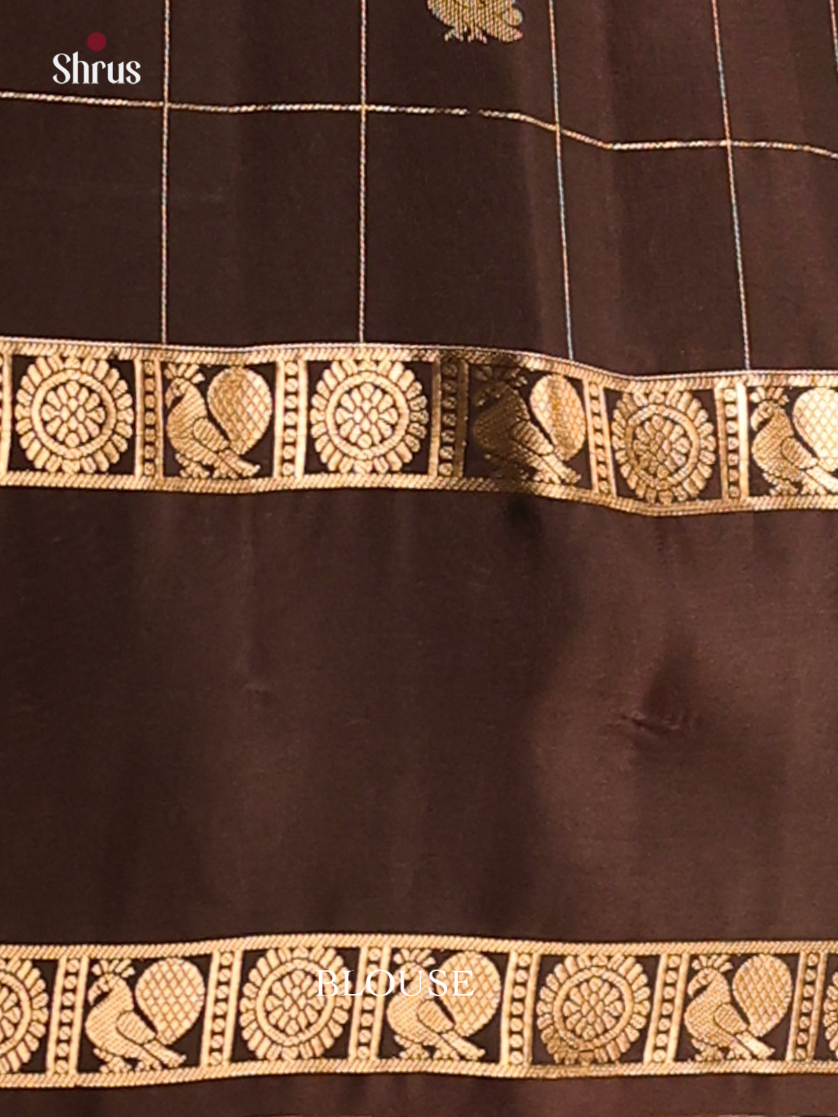 Green & Brown- Soft Silk Saree - Shop on Shrus.com