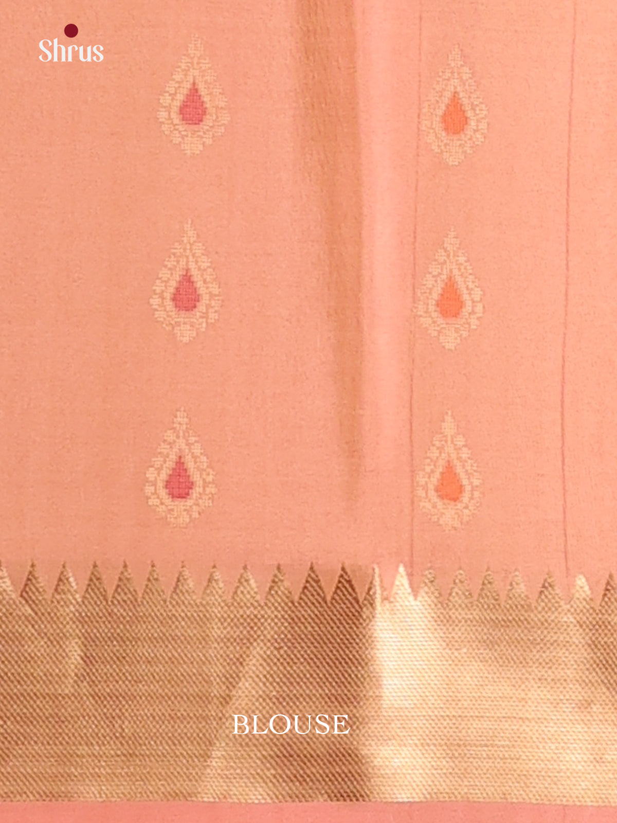 Peachish Pink(Single Tone) - Soft Silk Saree - Shop on Shrus.com