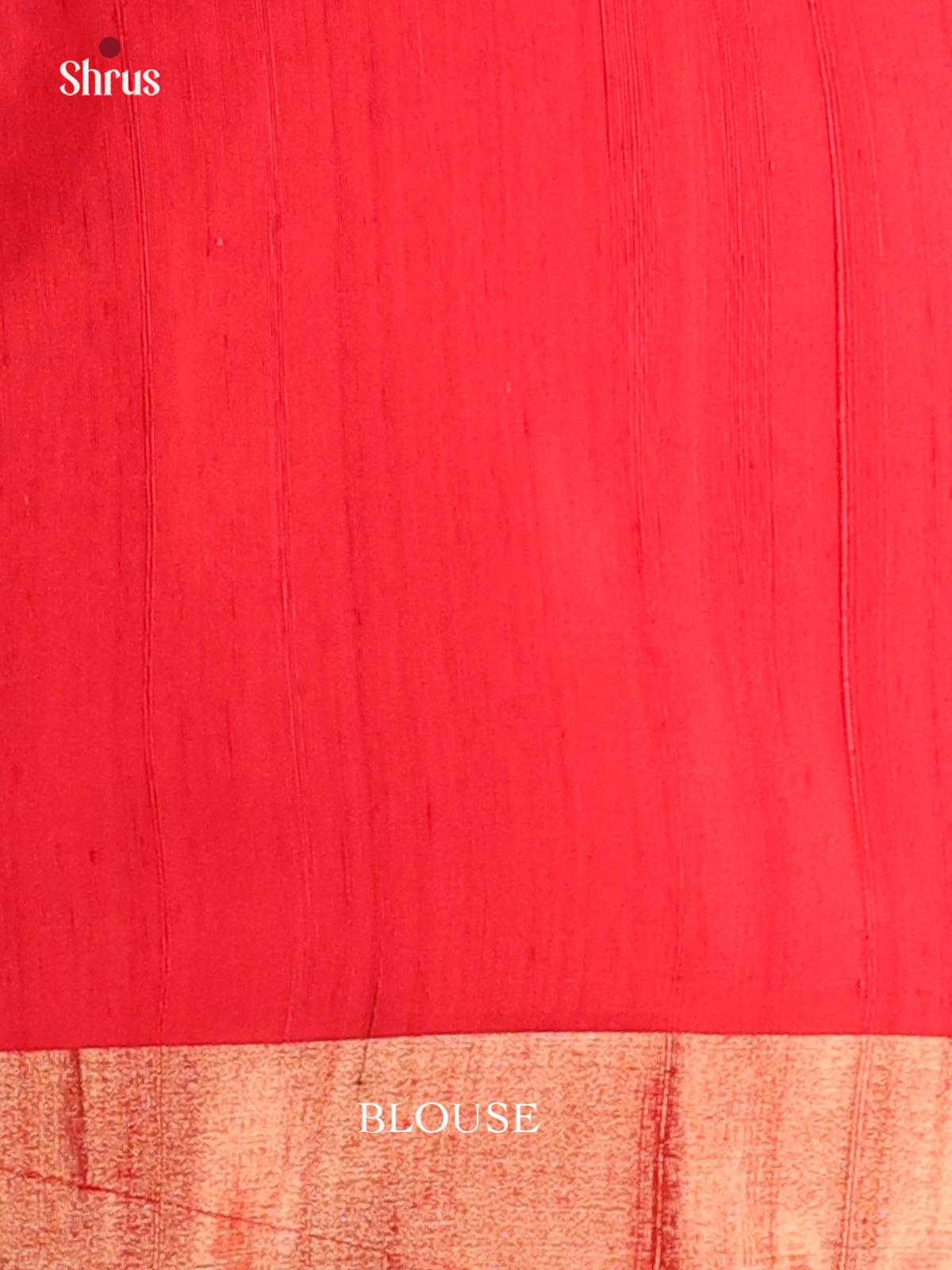 Classic Red Soft Silk Saree with Shimmering Zari Stripes & Self Border-2