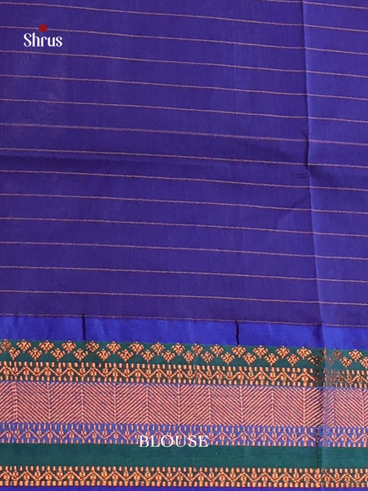 Enchanting Grey Kalyani Cotton Saree With Checks & Blue Border and Pallu - Shop on Shrus.com
