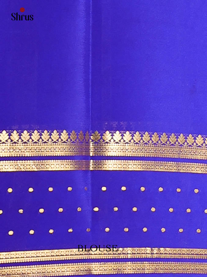 Green & Blue - Mysore Silk Saree - Shop on Shrus.com