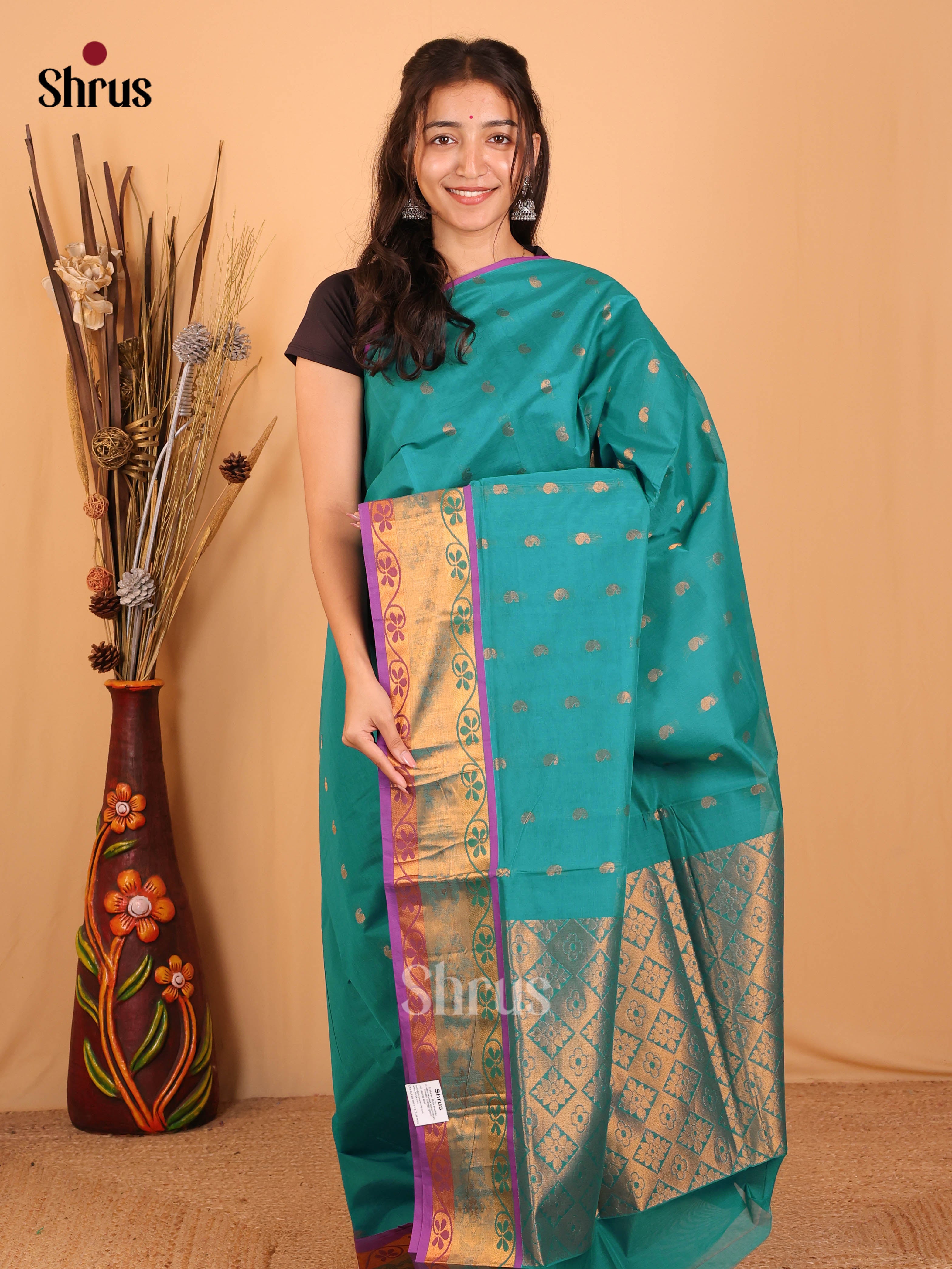 DBS15073 - Venkatagiri Cotton Saree - Shop on Shrus.com